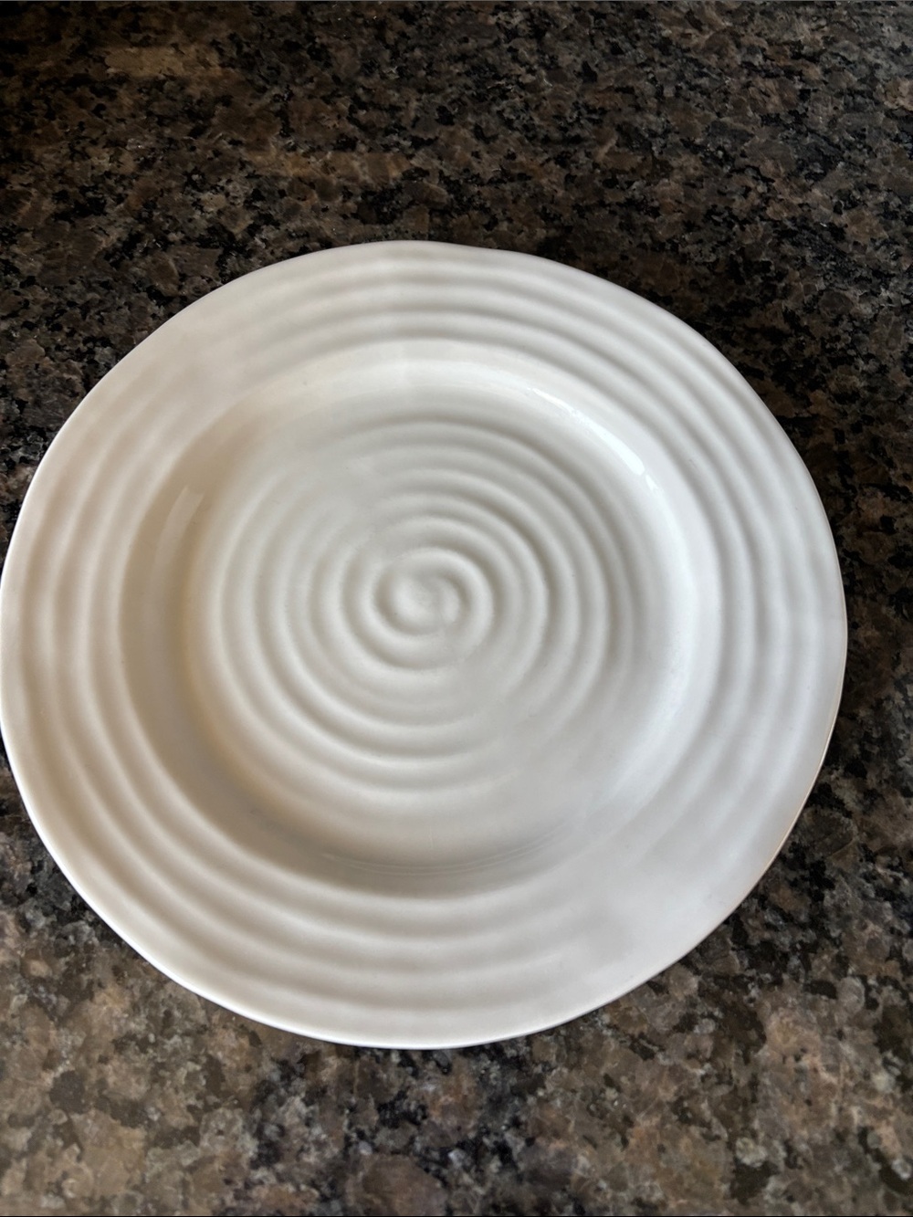 Sophie Conran White Spiral Textured 8 inch Porcelain Lunch Salad Plate